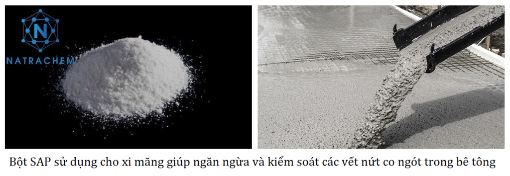 ứng dụng của bột SAP trong bê tông xi măng